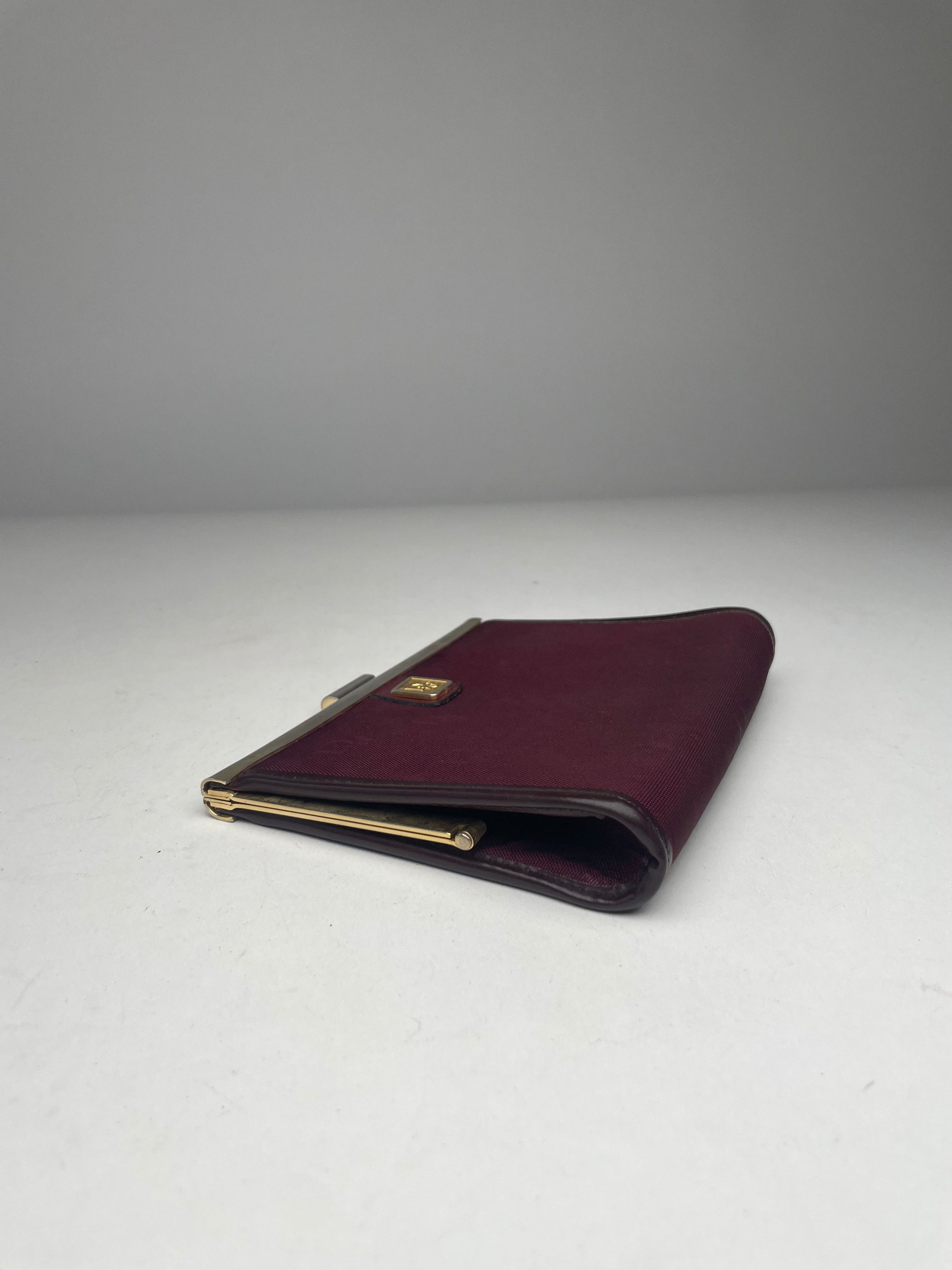 Dior Vintage Canvas Leather Clutch Dark Red Size ONE SIZE - 6 Thumbnail