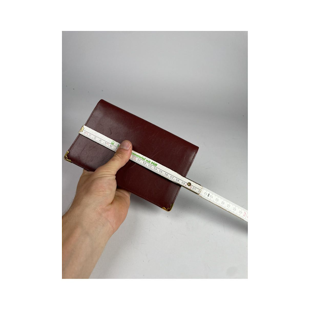 Cartier C Burgundy Patent Leather Clutch Bag Size ONE SIZE - 3 Thumbnail