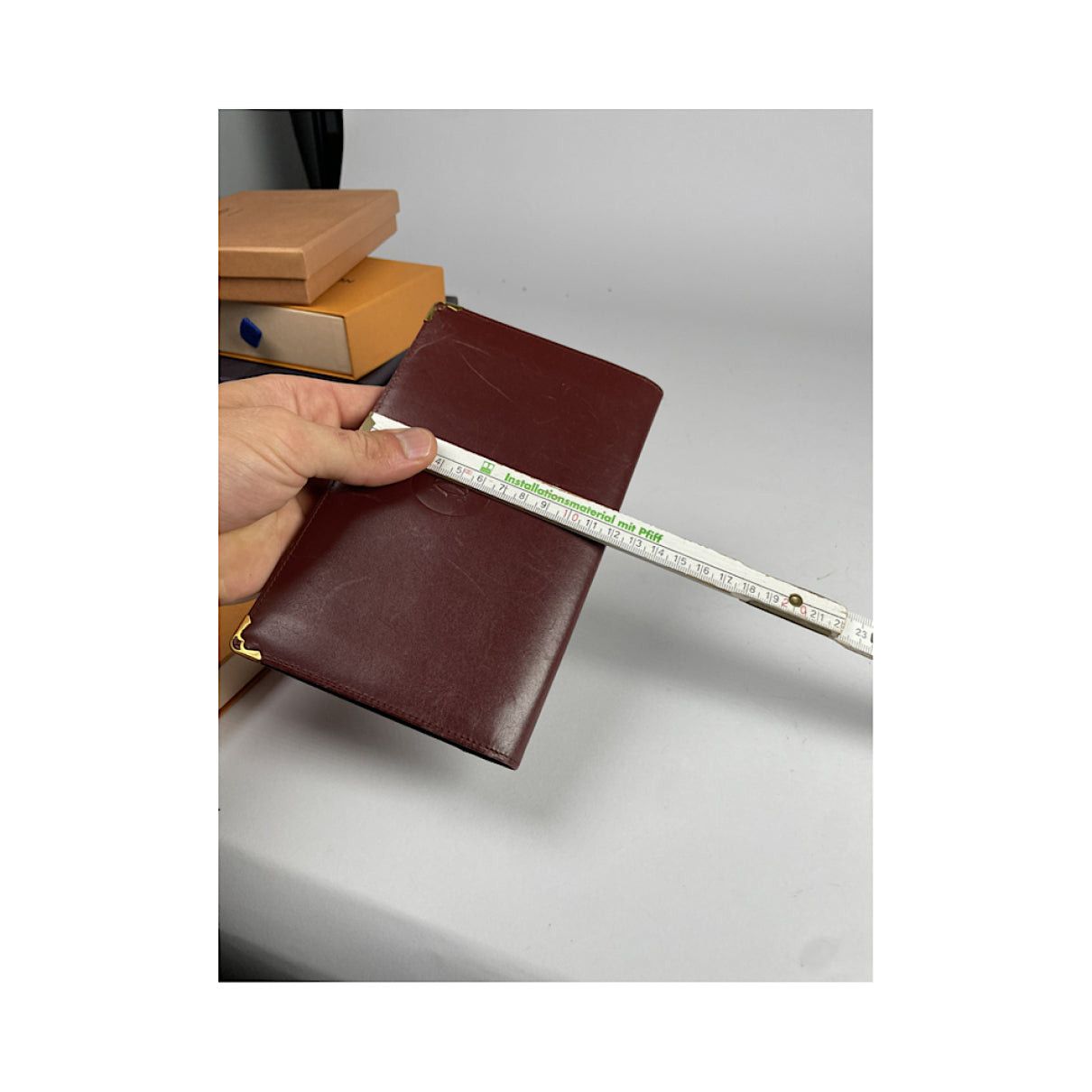 Cartier C Burgundy Patent Leather Clutch Bag Size ONE SIZE - 4 Thumbnail