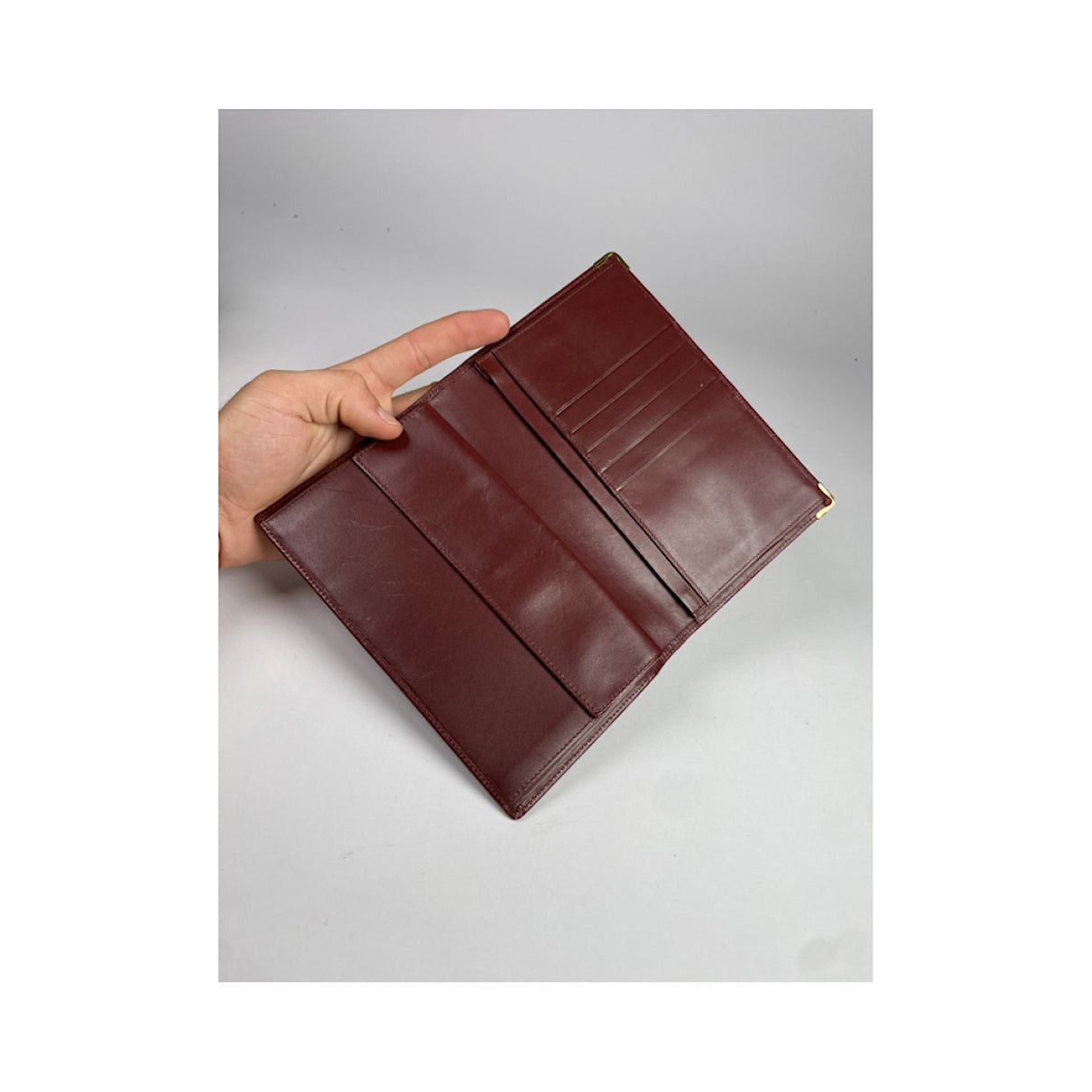 Cartier C Burgundy Patent Leather Clutch Bag Size ONE SIZE - 5 Thumbnail