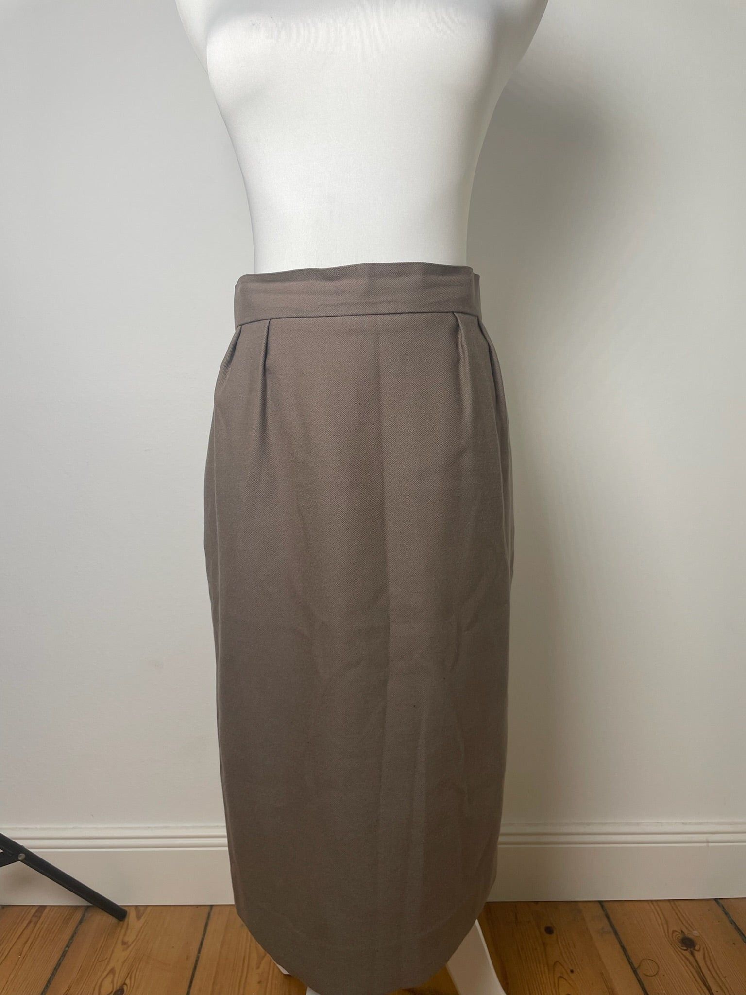 Dior Vintage Wool Skirt Brown Size 34" / US 12 / IT 48 - 7 Thumbnail