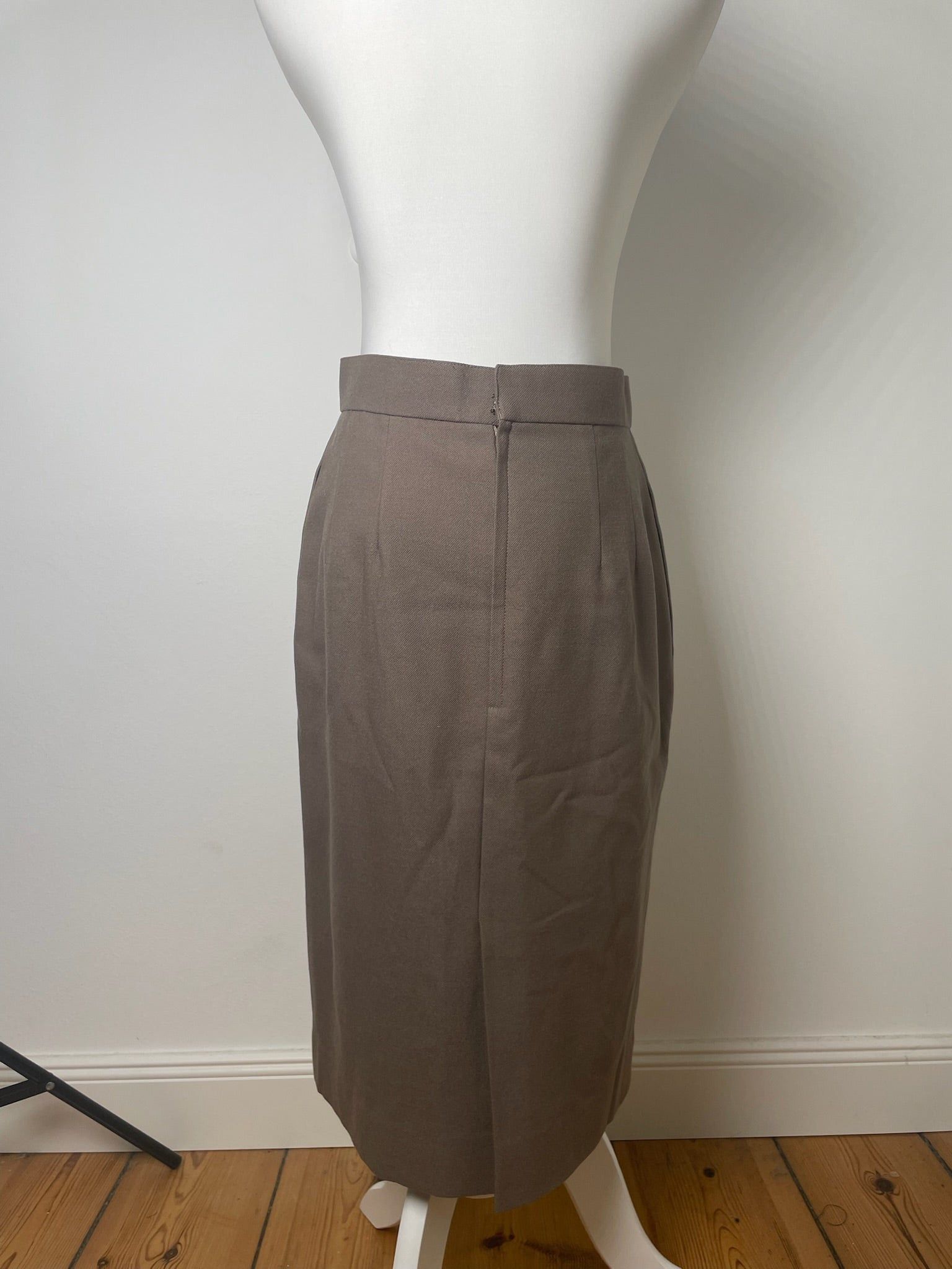 Dior Vintage Wool Skirt Brown Size 34" / US 12 / IT 48 - 2 Thumbnail