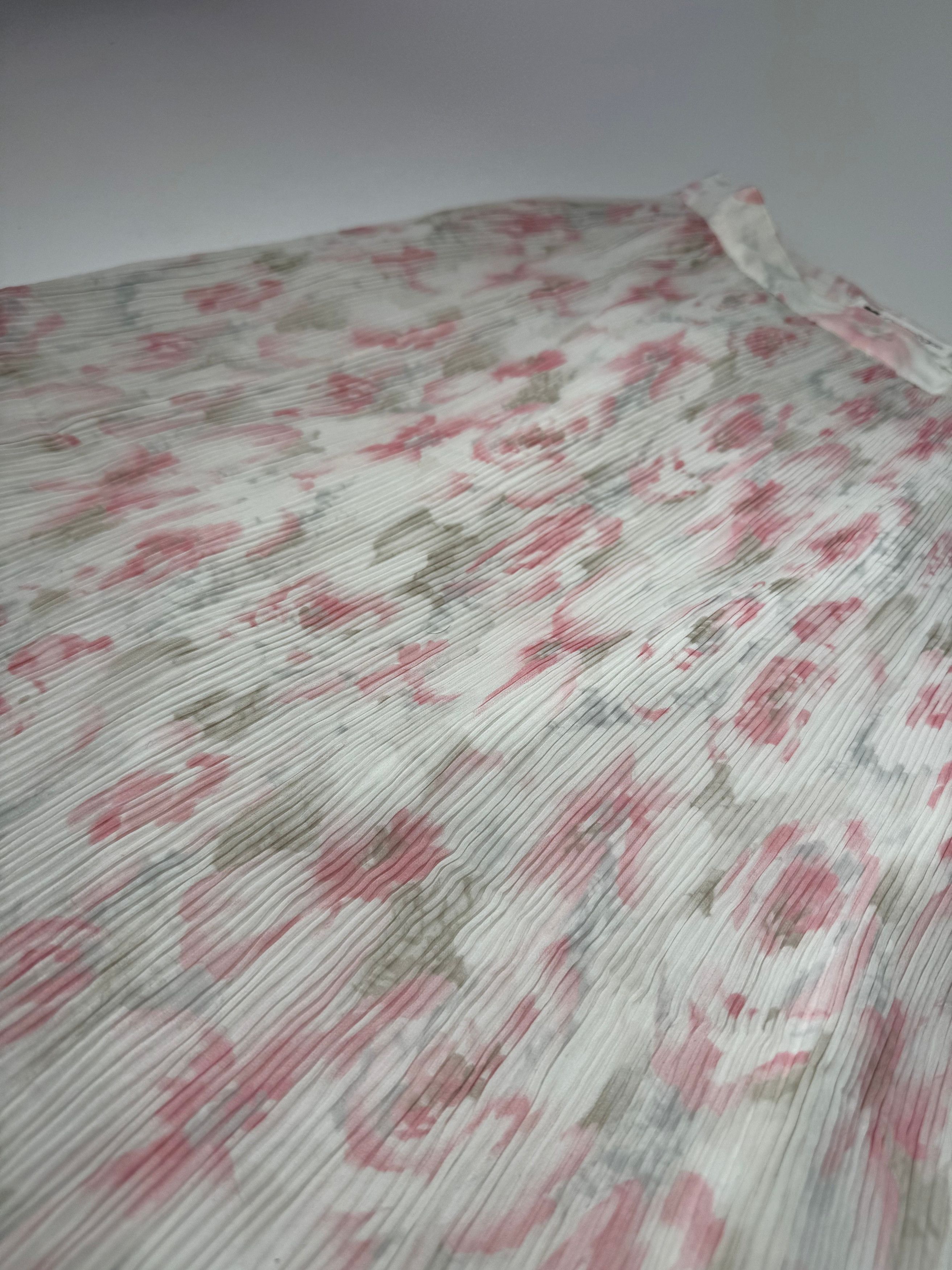 Courreges Vintage Plissee Floral Skirt white pink Size 27" / US 4 / IT 40 - 6 Thumbnail