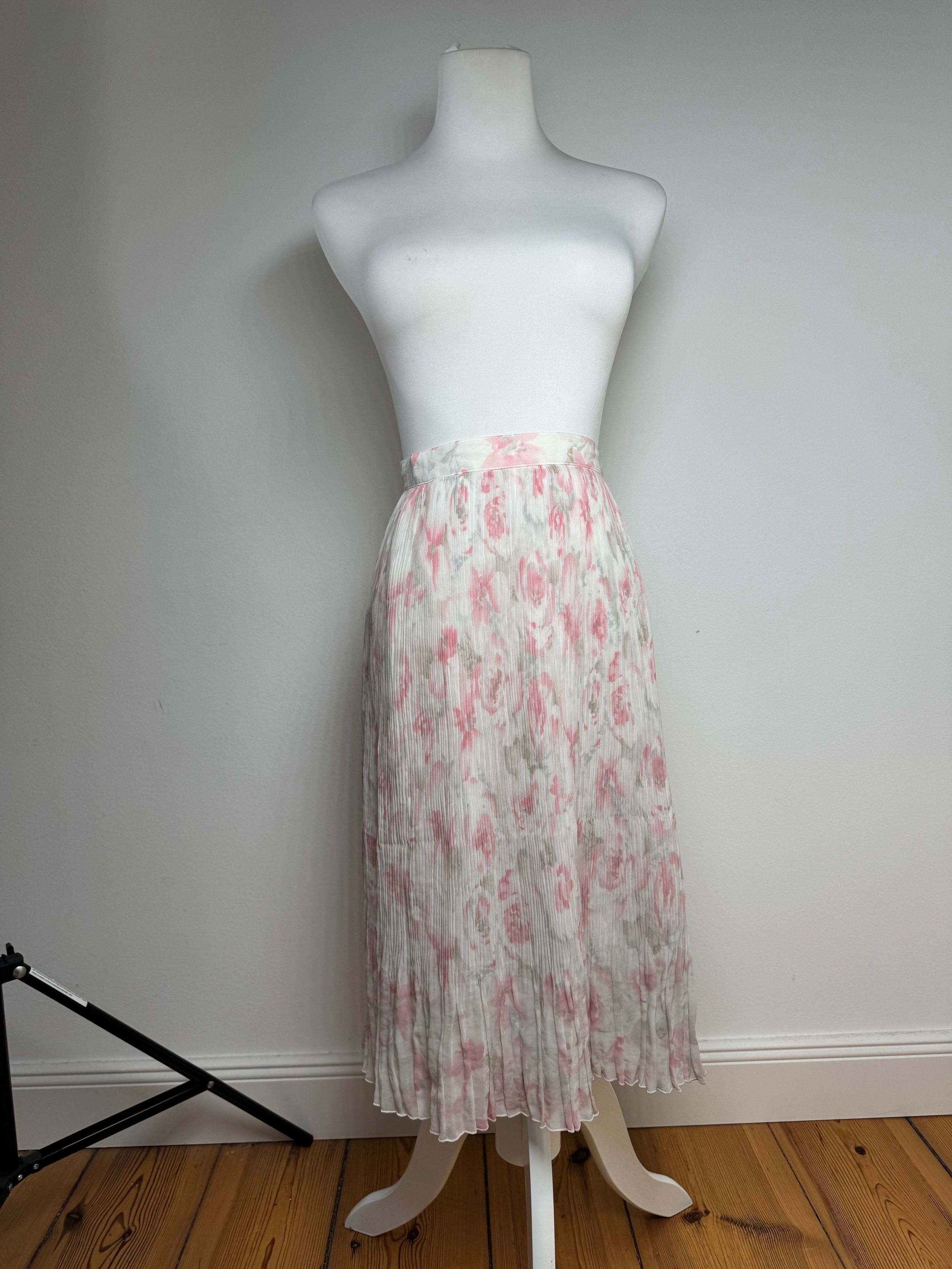 Courreges Vintage Plissee Floral Skirt white pink Size 27" / US 4 / IT 40 - 12 Thumbnail