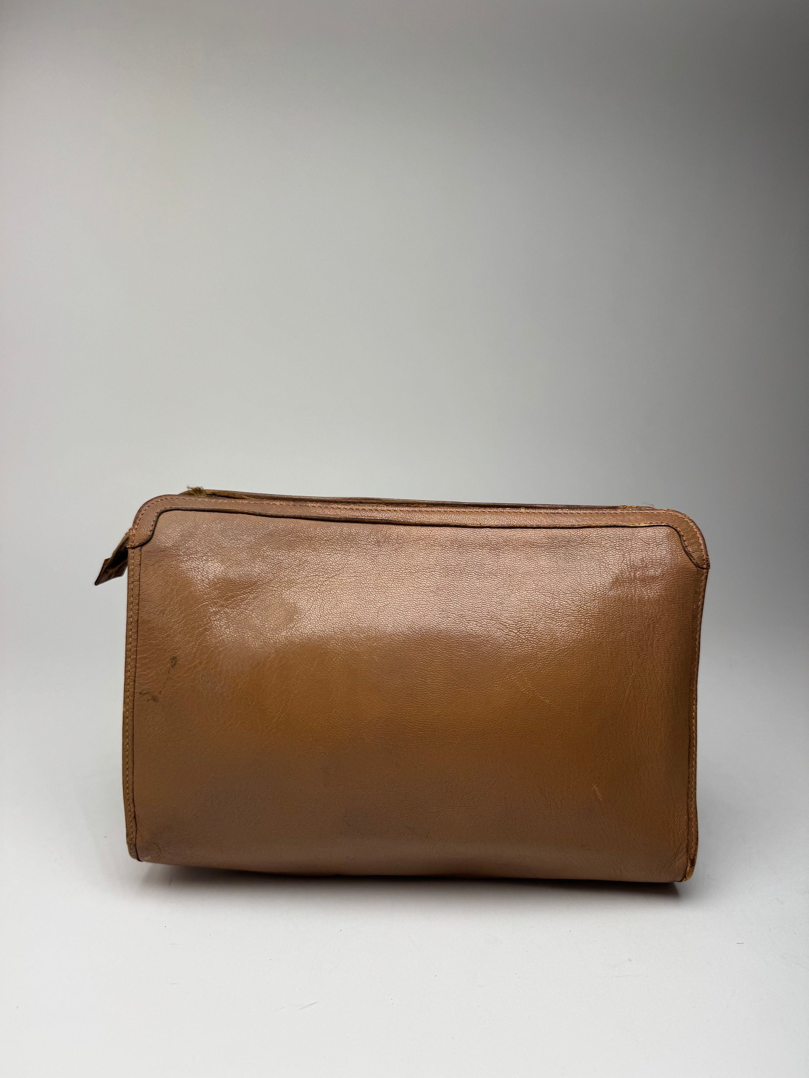 Celine Vintage Paris leather clutch brown Size ONE SIZE - 2 Thumbnail