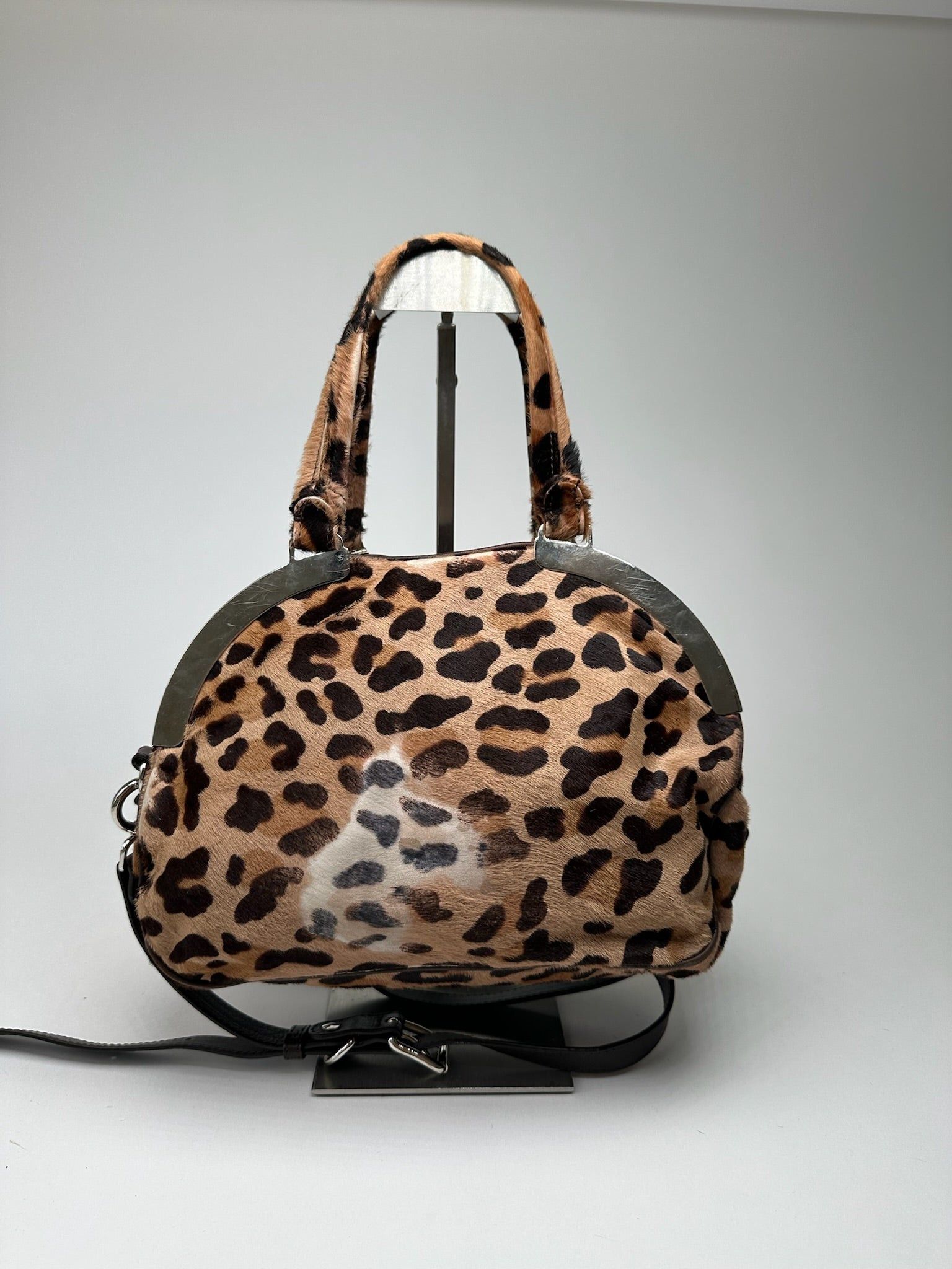 Marni Vintage Leopard fur 2way bag brown Size ONE SIZE - 15 Thumbnail