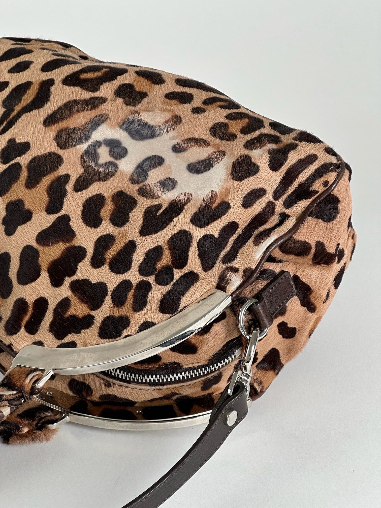 Marni Vintage Leopard fur 2way bag brown Size ONE SIZE - 12 Thumbnail
