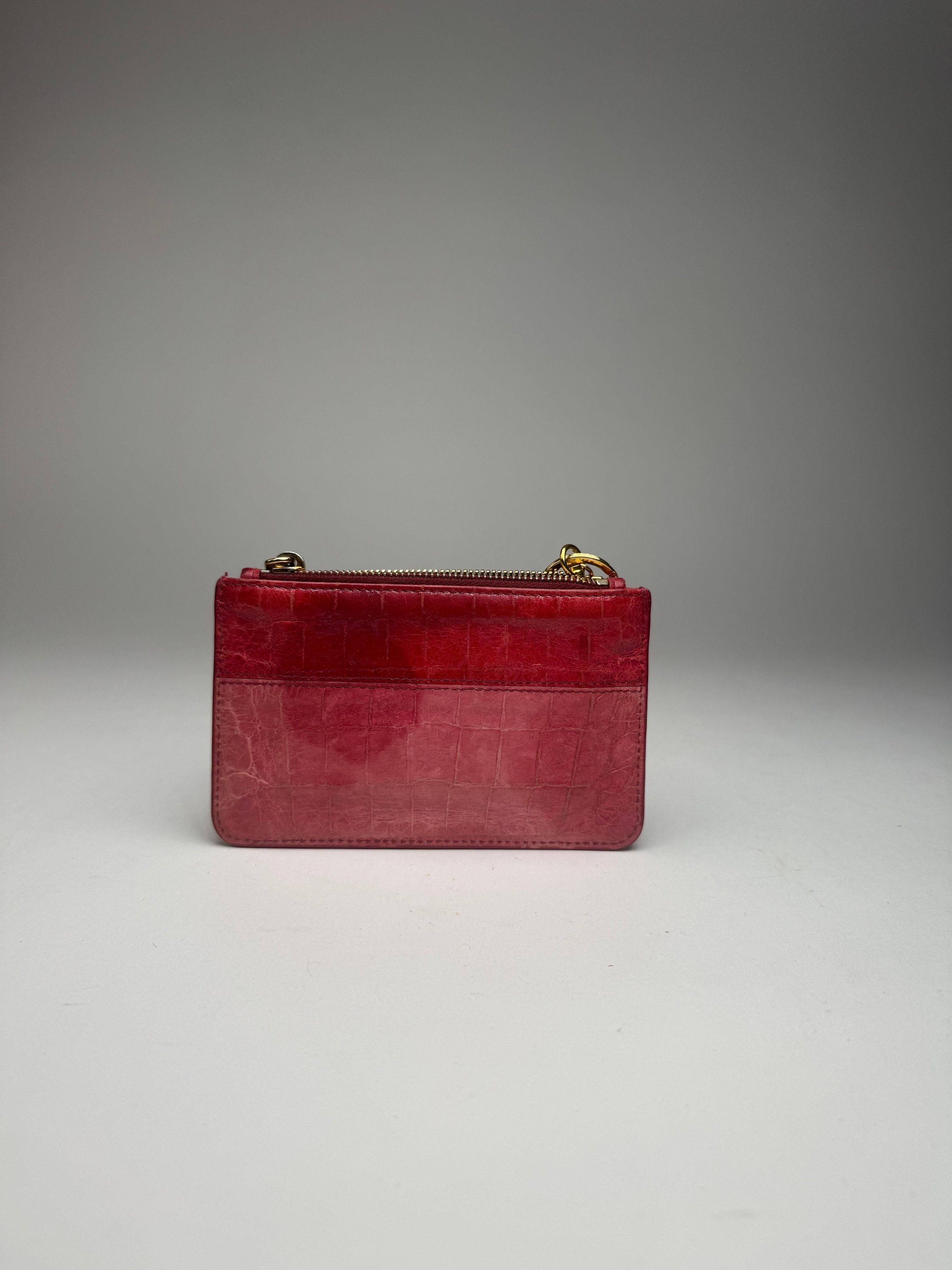 Miu Miu Vintage Leather Card Holder Pink Size ONE SIZE - 9 Thumbnail