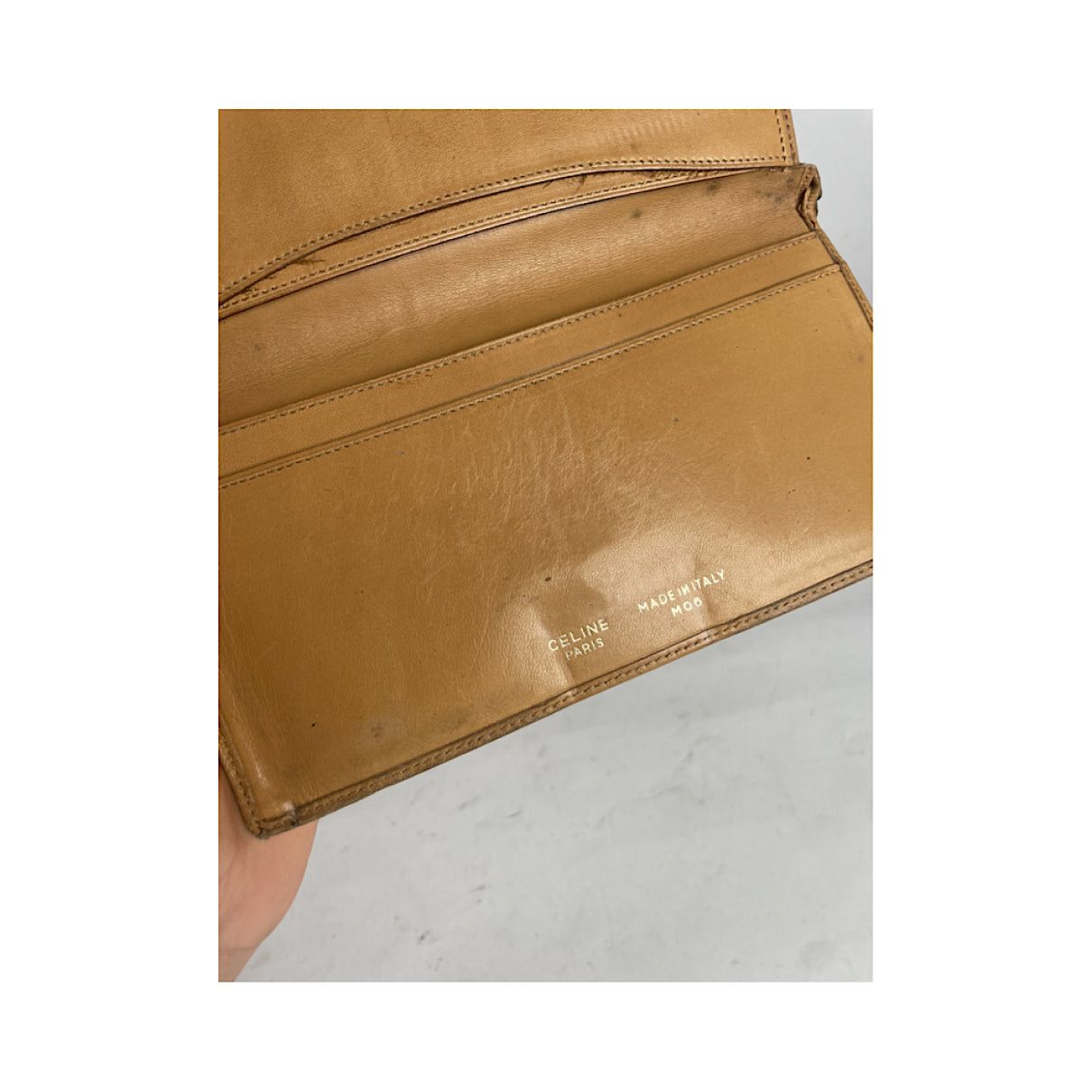 Celine Triomphe Beige Leather Wallet Size ONE SIZE - 4 Thumbnail
