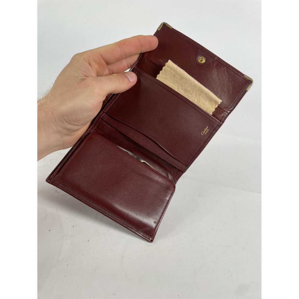 Cartier Burgundy Patent Leather Wallet Size ONE SIZE - 3 Thumbnail