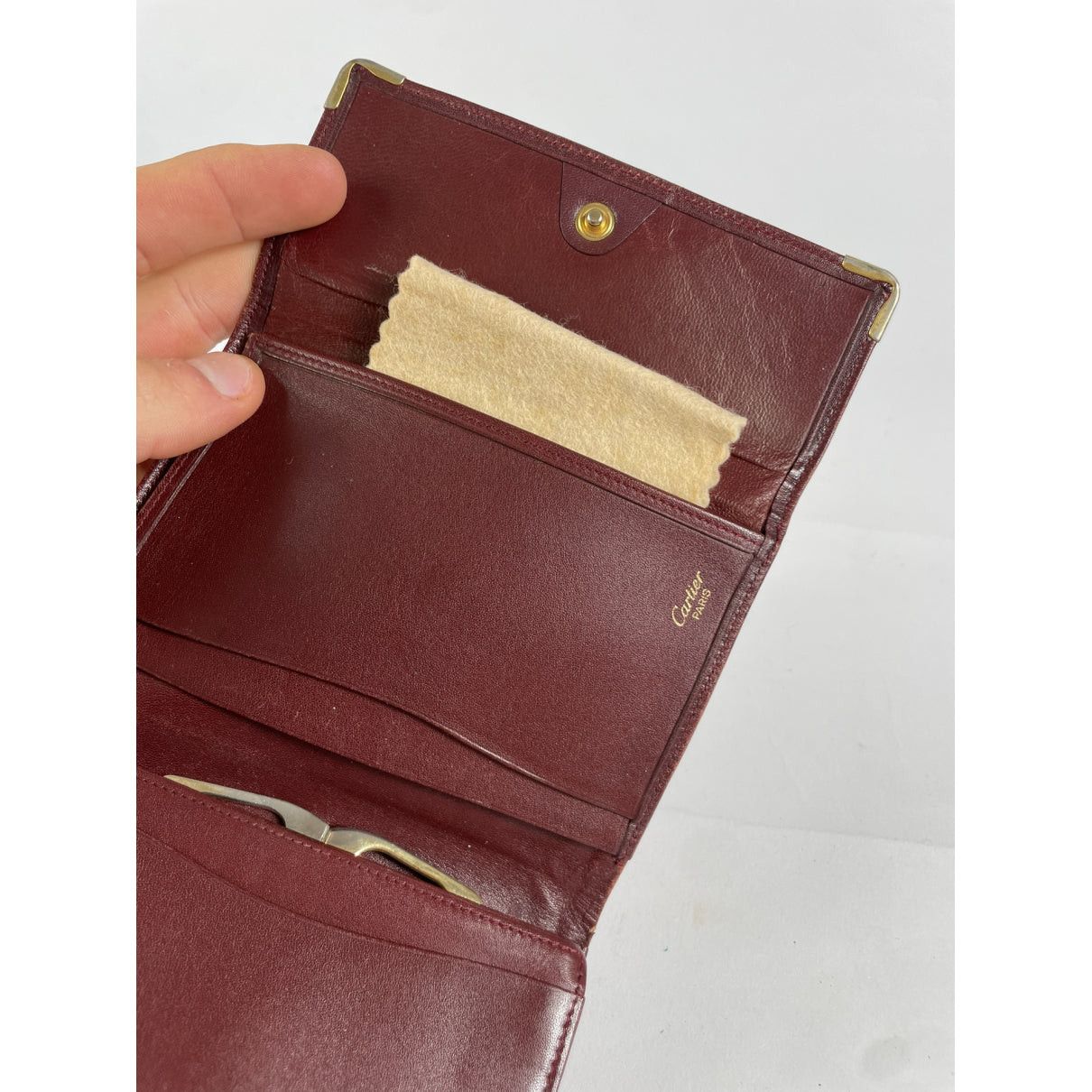 Cartier Burgundy Patent Leather Wallet Size ONE SIZE - 4 Thumbnail