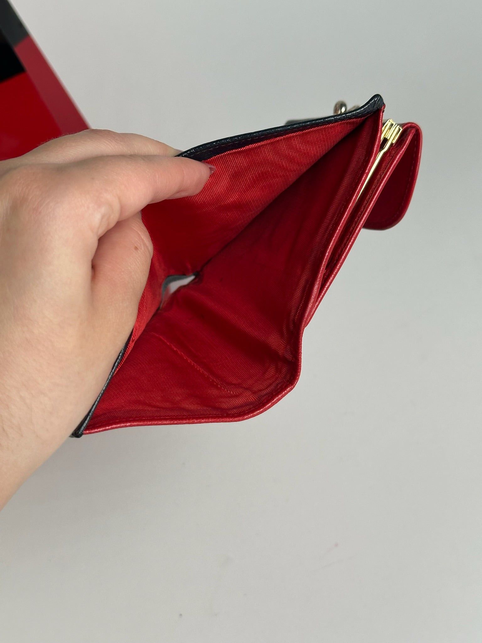 Celine Vintage Paris Monogram Leather wallet red Size ONE SIZE - 6 Thumbnail