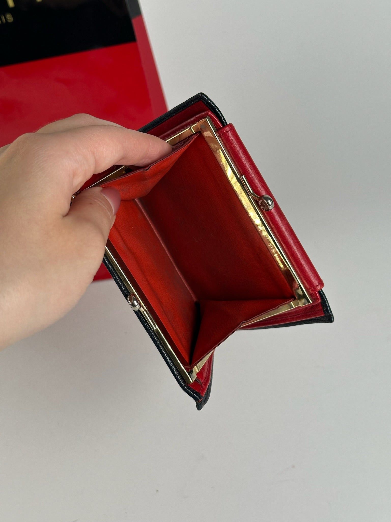 Celine Vintage Paris Monogram Leather wallet red Size ONE SIZE - 5 Thumbnail