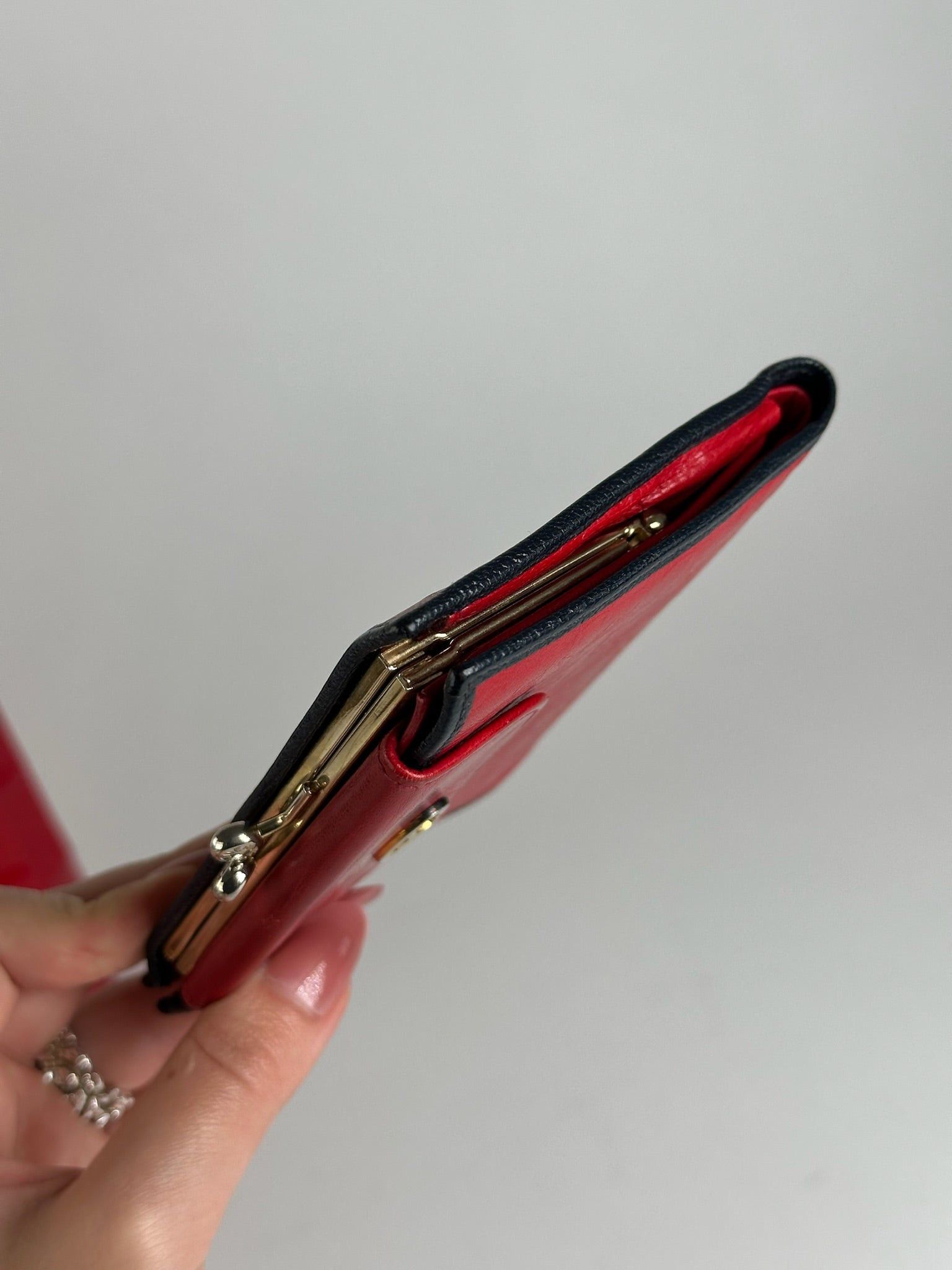 Celine Vintage Paris Monogram Leather wallet red Size ONE SIZE - 10 Thumbnail