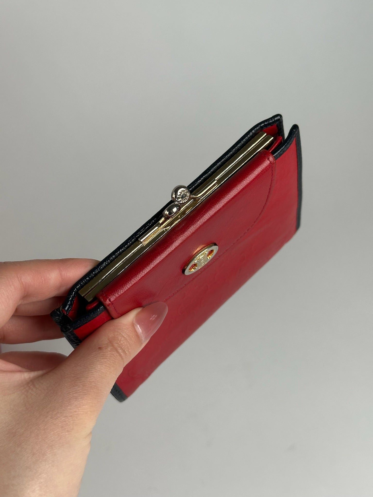 Celine Vintage Paris Monogram Leather wallet red Size ONE SIZE - 11 Thumbnail