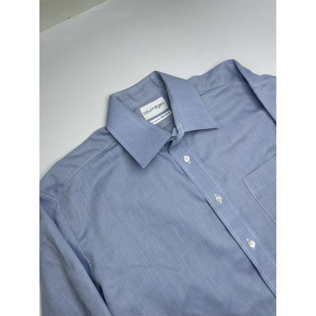 Courreges Courrèges Blue Cotton Shirt Size L / US 10 / IT 46 - 2 Thumbnail