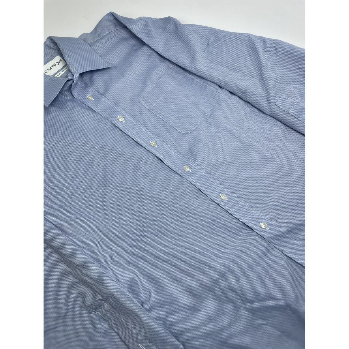 Courreges Courrèges Blue Cotton Shirt Size L / US 10 / IT 46 - 3 Thumbnail