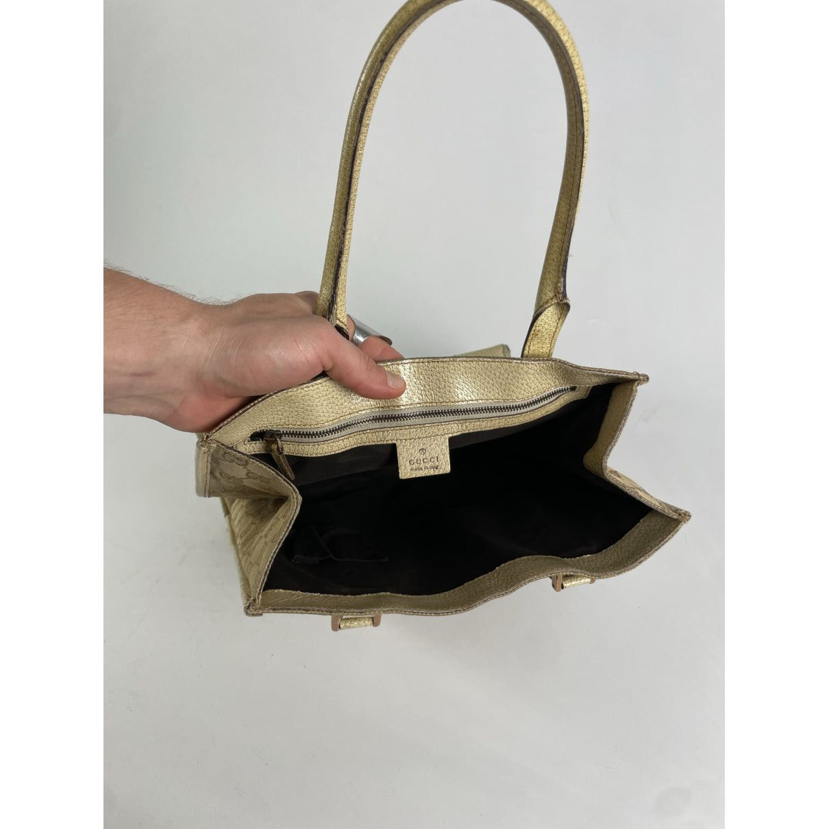 Gucci Jackie Vintage Beige Cotton Handbag Size ONE SIZE - 5 Thumbnail