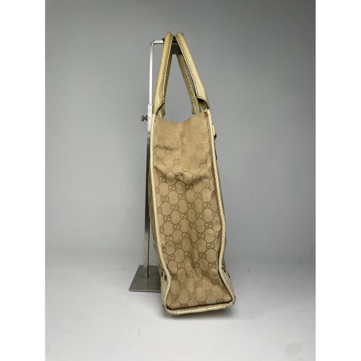 Gucci Jackie Vintage Beige Cotton Handbag Size ONE SIZE - 2 Thumbnail