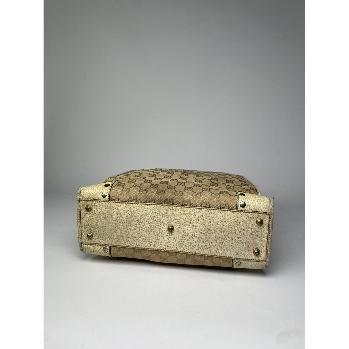 Gucci Jackie Vintage Beige Cotton Handbag Size ONE SIZE - 4 Thumbnail
