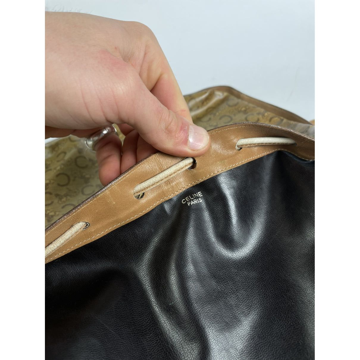 Celine SAC SEAU Brown Leather Handbag Size ONE SIZE - 3 Thumbnail