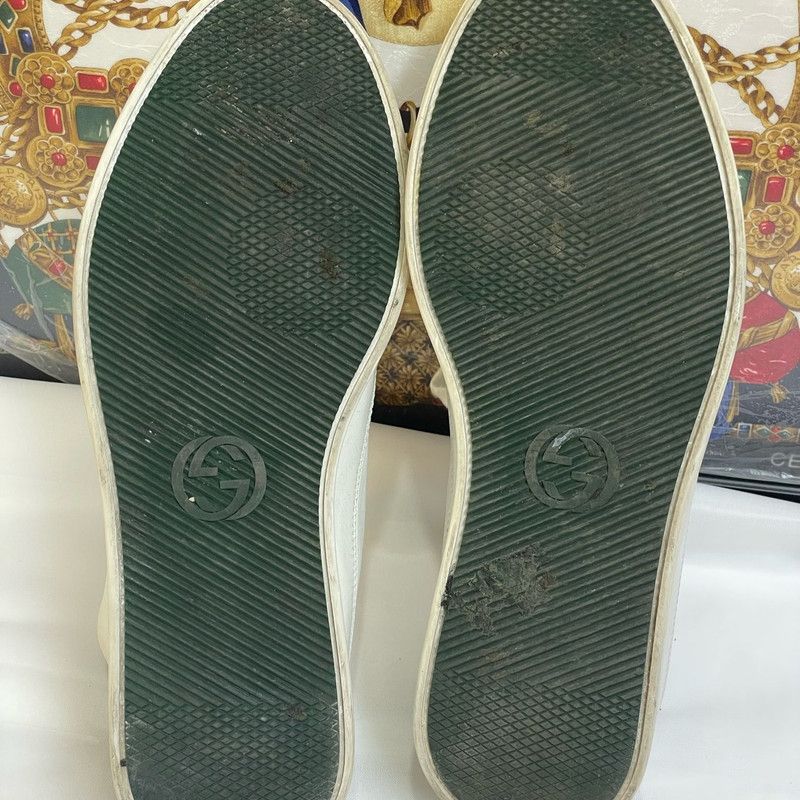 Gucci Gucci Fashion Sneakers in White and Green 0079 Size US 8.5 / EU 41-42 - 4 Thumbnail
