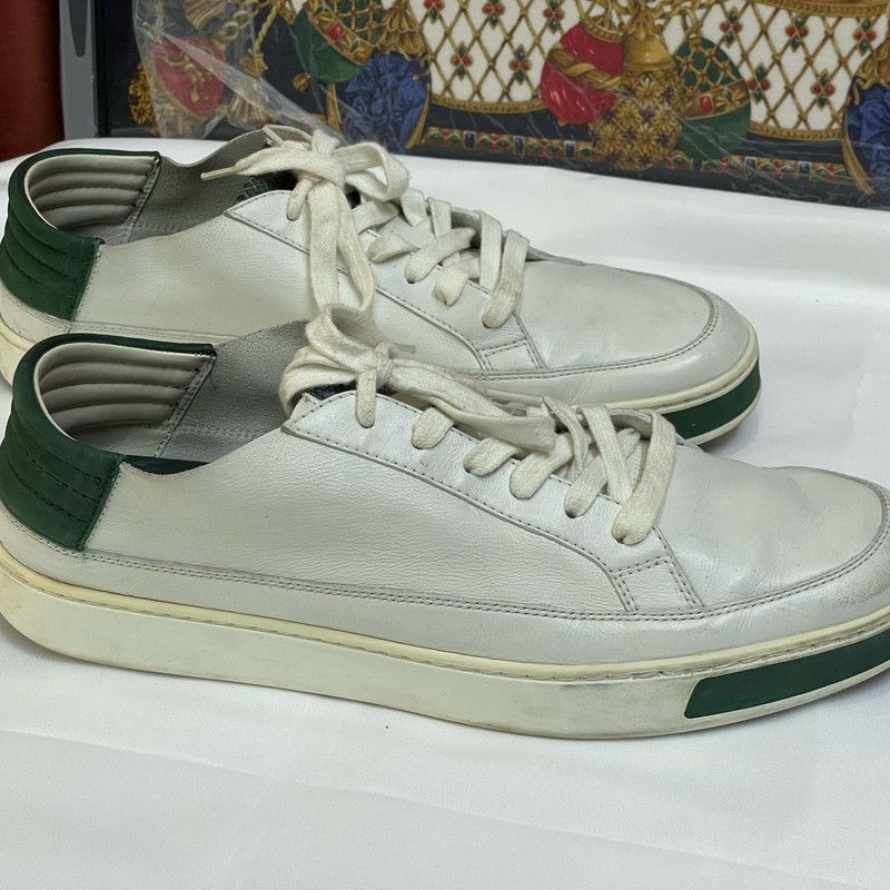 Gucci Gucci Fashion Sneakers in White and Green 0079 Size US 8.5 / EU 41-42 - 9 Thumbnail
