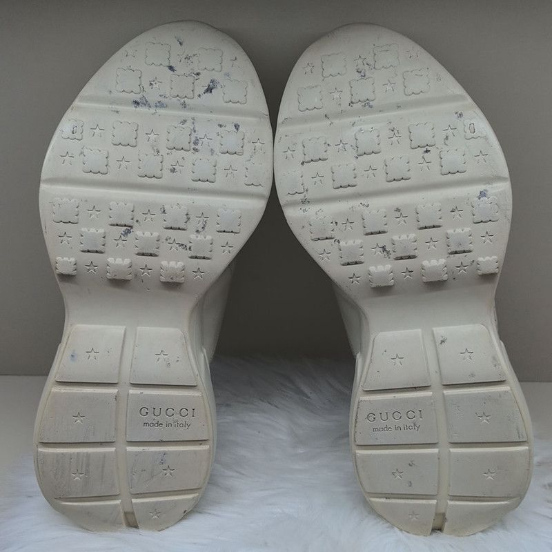 Gucci Gucci Rhyton Logo Ivory Low-top Sneakers 0079 Size US 8 / EU 41 - 4 Thumbnail