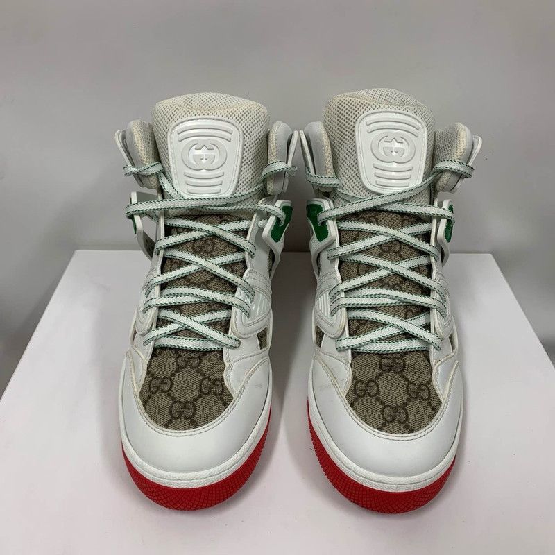 Gucci Gucci White Basket High-Top Sneakers 0079 Size US 8.5 / EU 41-42 - 2 Thumbnail