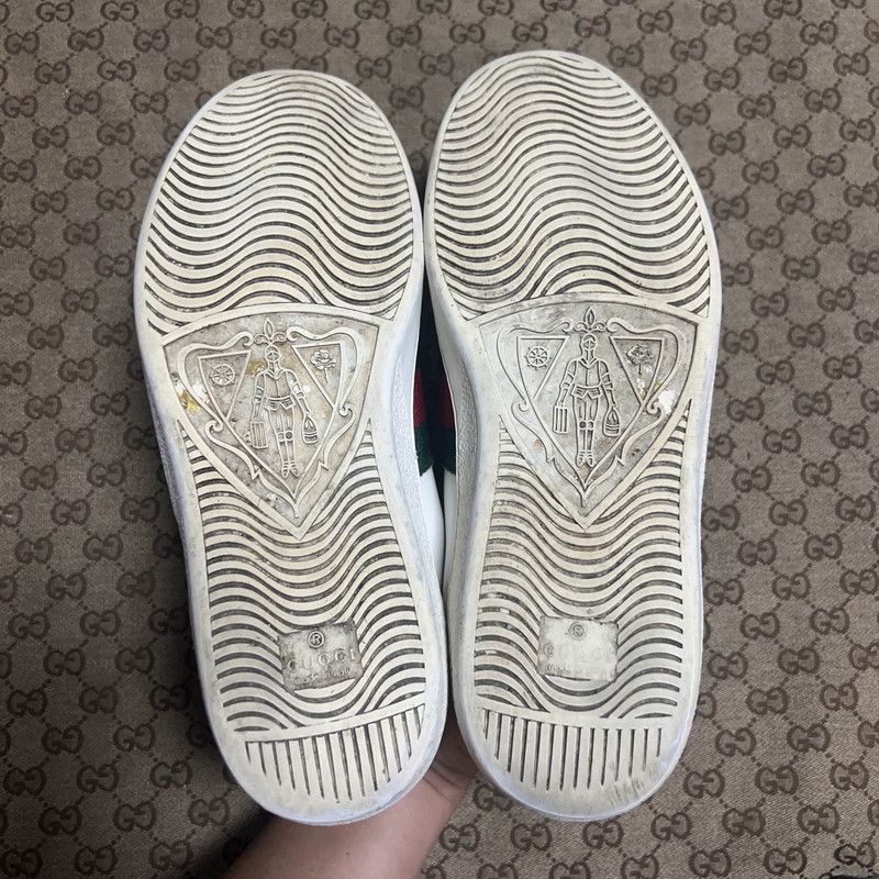Gucci Gucci Ace Low-Top Sneakers with Tiger Embroidery 0079 Size US 8 / EU 41 - 4 Thumbnail