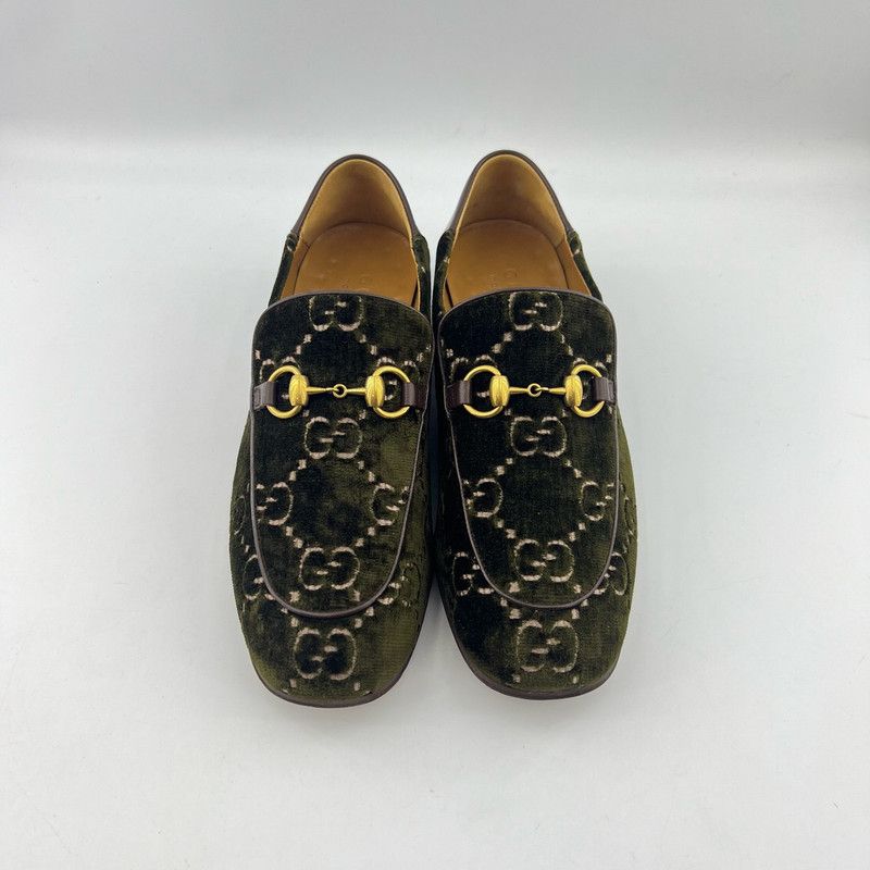 Gucci Gucci Jordaan Velvet Loafers for Men 0079 Size US 9 / EU 42 - 2 Thumbnail