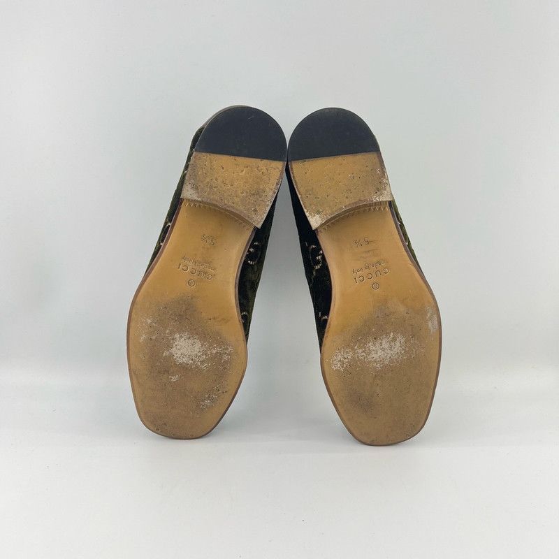 Gucci Gucci Jordaan Velvet Loafers for Men 0079 Size US 9 / EU 42 - 4 Thumbnail