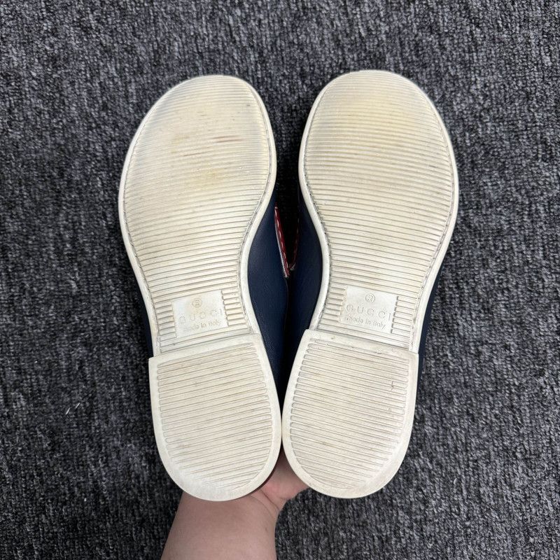 Gucci Gucci Red and White Loafers with Metal Buckle 0079 Size US 8 / EU 41 - 4 Thumbnail