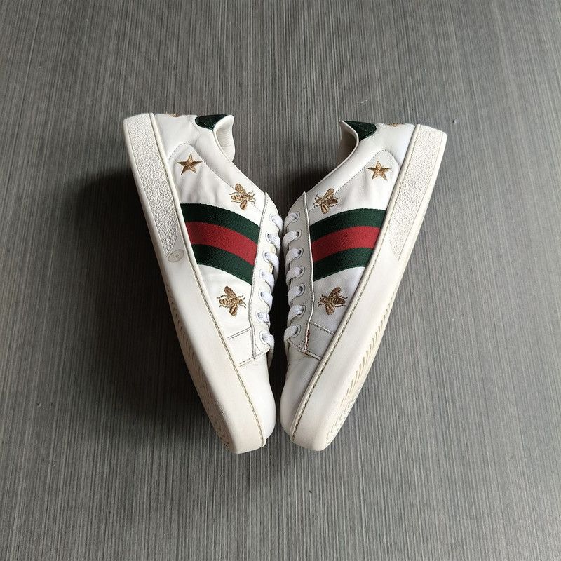Gucci Gucci Ace Leather Embroidered Bee Fashion Sneakers 0079 Size US 8.5 / EU 41-42 - 7 Thumbnail