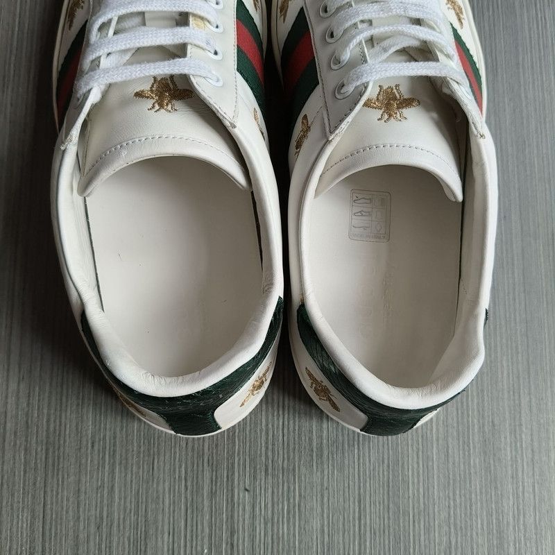 Gucci Gucci Ace Leather Embroidered Bee Fashion Sneakers 0079 Size US 8.5 / EU 41-42 - 9 Thumbnail