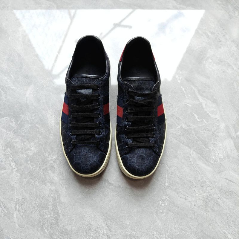Gucci Gucci Ace Canvas Low-Top Sneakers for Men 0079 Size US 7 / EU 40 - 2 Thumbnail