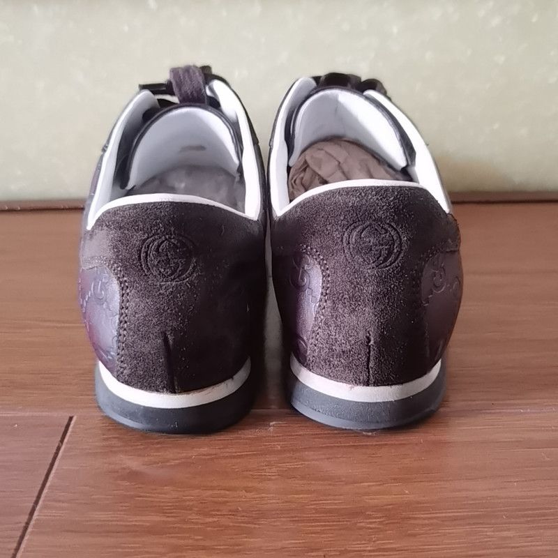 Gucci Gucci Brown Monogram Suede Casual Sneakers 0079 Size US 6.5 / EU 39-40 - 3 Thumbnail