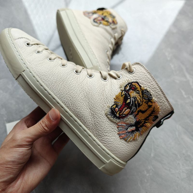 Gucci Gucci High-Top Leather Sneakers for Men 0079 Size US 8.5 / EU 41-42 - 8 Thumbnail