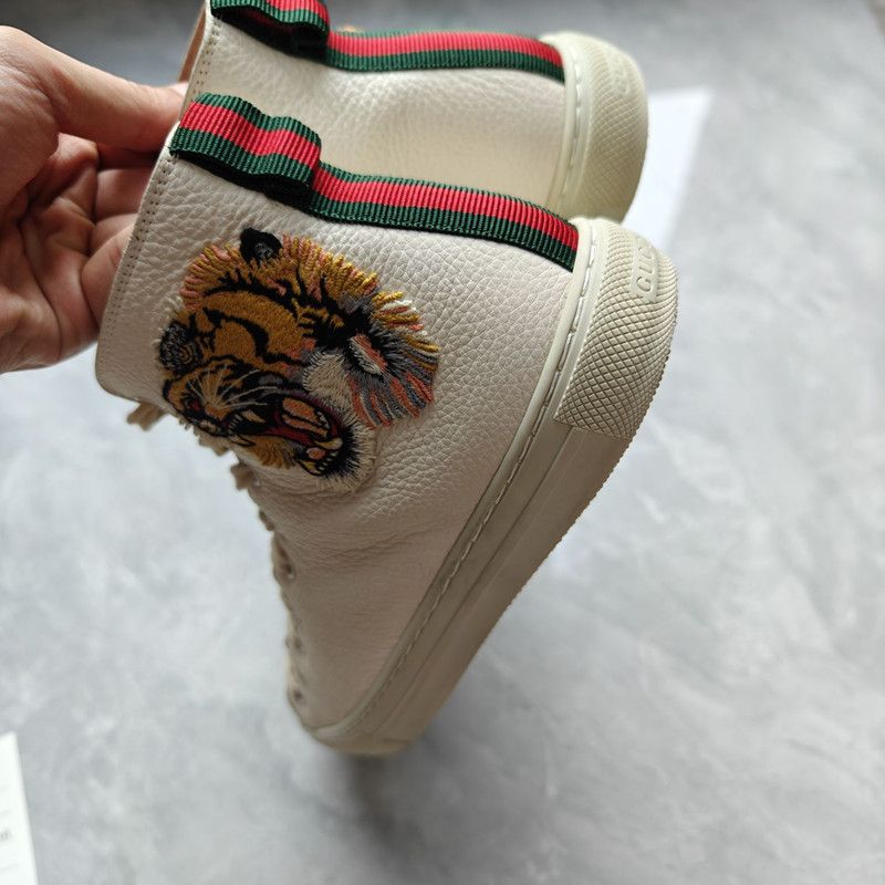 Gucci Gucci High-Top Leather Sneakers for Men 0079 Size US 8.5 / EU 41-42 - 7 Thumbnail