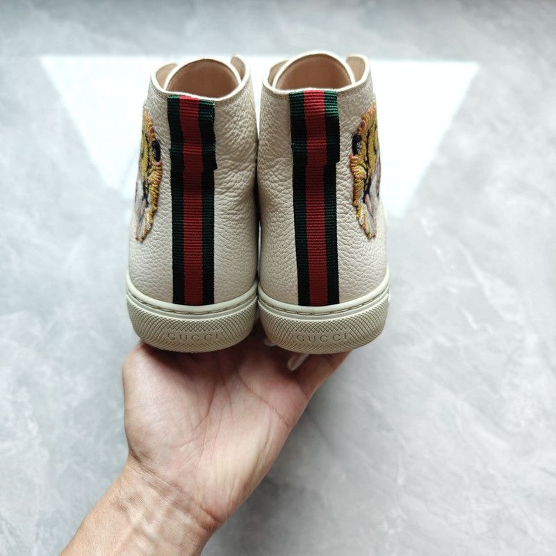 Gucci Gucci High-Top Leather Sneakers for Men 0079 Size US 8.5 / EU 41-42 - 3 Thumbnail