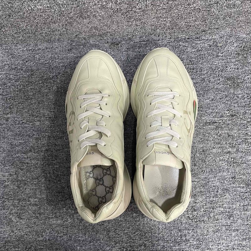 Gucci GUCCI Rhyton Logo Low-Top Dad Sneakers 0079 Size US 10.5 / EU 43-44 - 12 Thumbnail