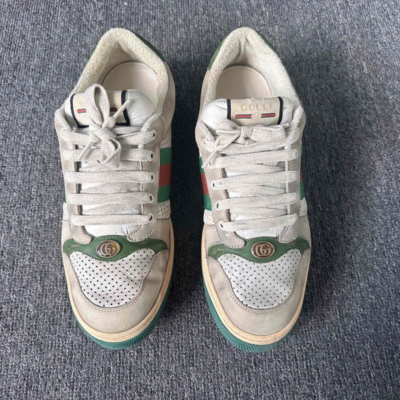 Gucci Gucci Screener Vintage Leather Sneakers for Men 0079 Size US 9.5 / EU 42-43 - 2 Thumbnail