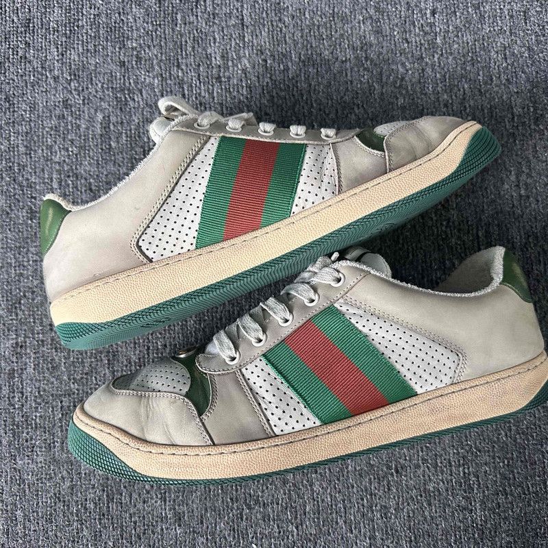 Gucci Gucci Screener Vintage Leather Sneakers for Men 0079 Size US 9.5 / EU 42-43 - 7 Thumbnail