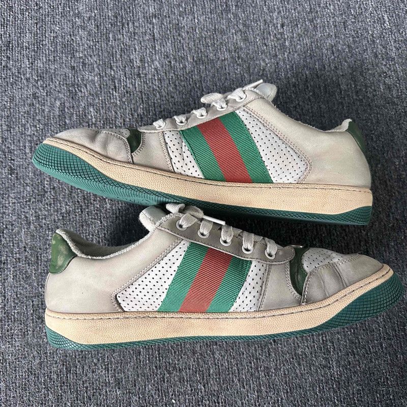 Gucci Gucci Screener Vintage Leather Sneakers for Men 0079 Size US 9.5 / EU 42-43 - 8 Thumbnail