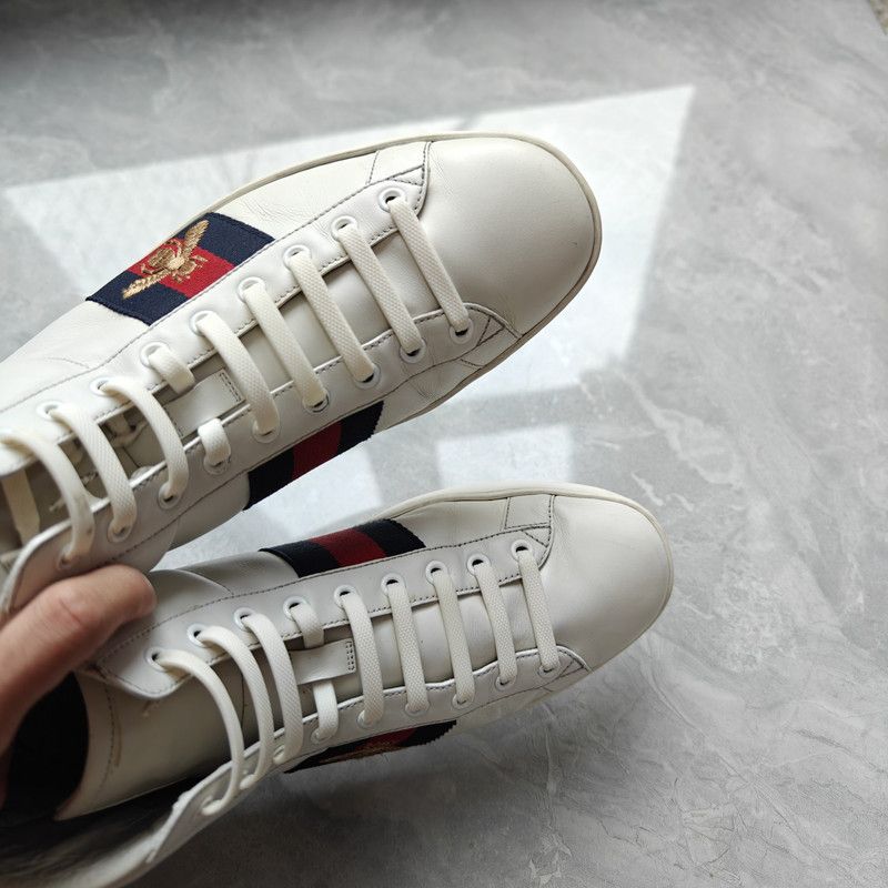 Gucci Gucci Ace High-Top Sneakers in White 0079 Size US 9.5 / EU 42-43 - 9 Thumbnail