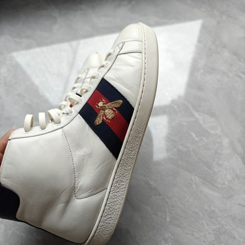 Gucci Gucci Ace High-Top Sneakers in White 0079 Size US 9.5 / EU 42-43 - 8 Thumbnail
