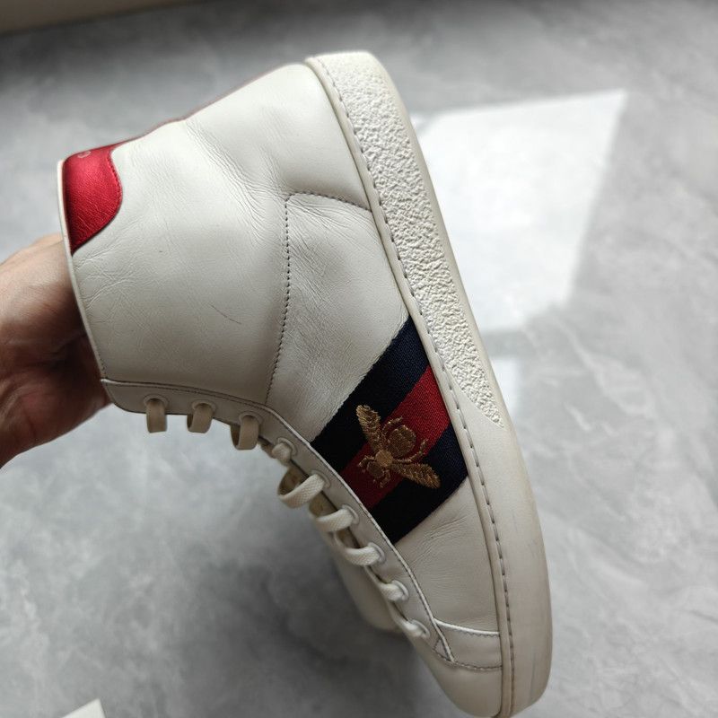 Gucci Gucci Ace High-Top Sneakers in White 0079 Size US 9.5 / EU 42-43 - 6 Thumbnail