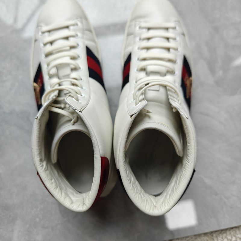 Gucci Gucci Ace High-Top Sneakers in White 0079 Size US 9.5 / EU 42-43 - 7 Thumbnail
