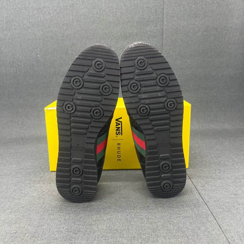 Gucci Gucci Leather Casual Sneakers with Lace-Up Detail 0079 Size US 8 / EU 41 - 4 Thumbnail