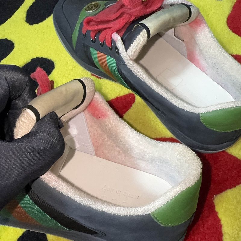 Gucci Gucci Screener GG Enamel Suede Sneakers for Men 0079 Size US 8.5 / EU 41-42 - 13 Thumbnail